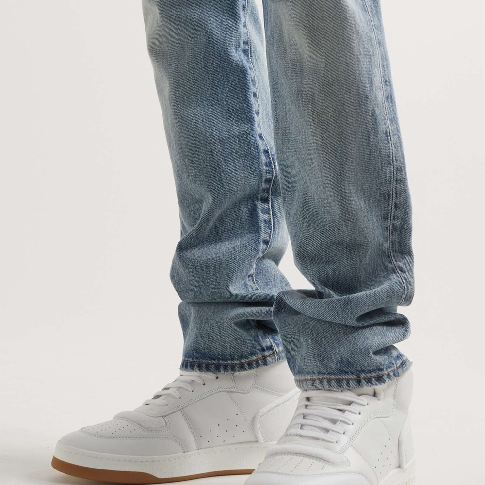 Saint Laurent White and Tan High-Top Sneakers - Picture 5 of 5